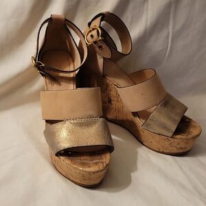 Womens Platform Sandals Size 8 In Tan